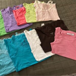 Large Collection of Colorful Tank Tops Size M except the one L